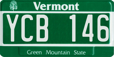 VT license plate YCB146