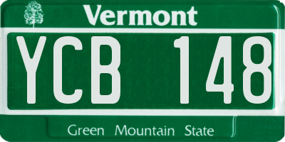 VT license plate YCB148