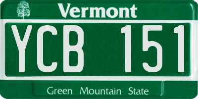 VT license plate YCB151