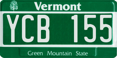 VT license plate YCB155