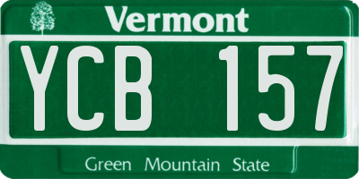 VT license plate YCB157