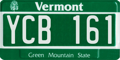 VT license plate YCB161