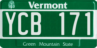 VT license plate YCB171