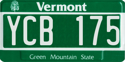 VT license plate YCB175