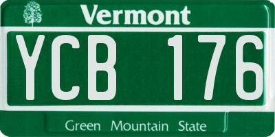 VT license plate YCB176