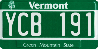 VT license plate YCB191