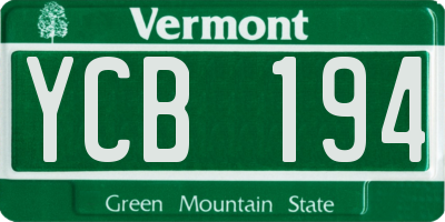 VT license plate YCB194