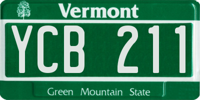 VT license plate YCB211
