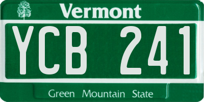 VT license plate YCB241
