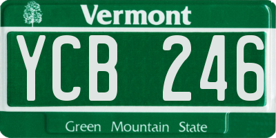 VT license plate YCB246