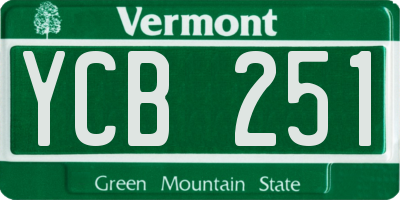 VT license plate YCB251