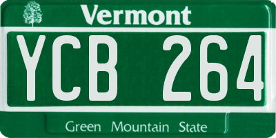 VT license plate YCB264