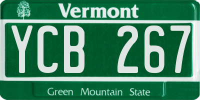 VT license plate YCB267