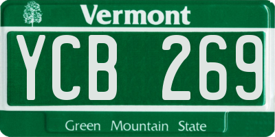 VT license plate YCB269