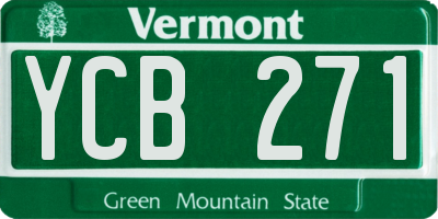 VT license plate YCB271