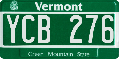 VT license plate YCB276