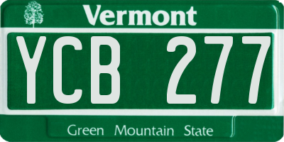 VT license plate YCB277
