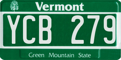 VT license plate YCB279