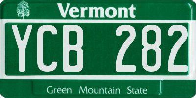 VT license plate YCB282
