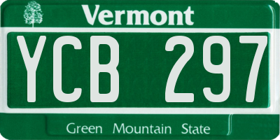 VT license plate YCB297