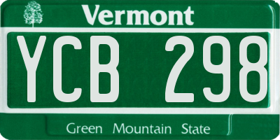 VT license plate YCB298