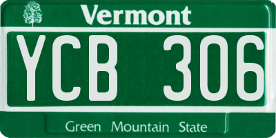 VT license plate YCB306