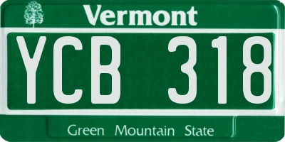 VT license plate YCB318