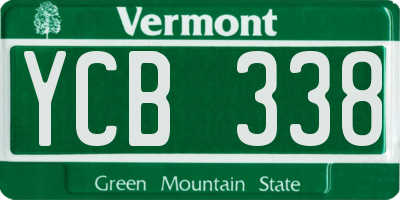 VT license plate YCB338