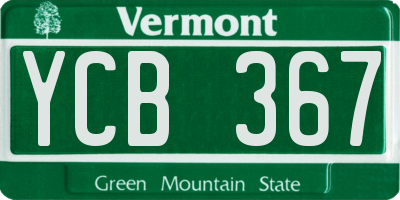 VT license plate YCB367