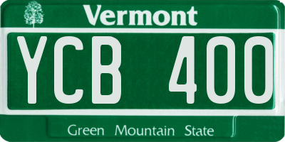 VT license plate YCB400