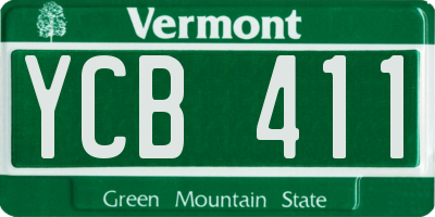 VT license plate YCB411