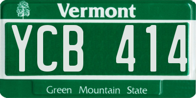 VT license plate YCB414