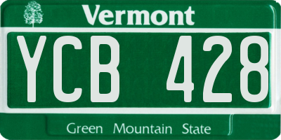 VT license plate YCB428