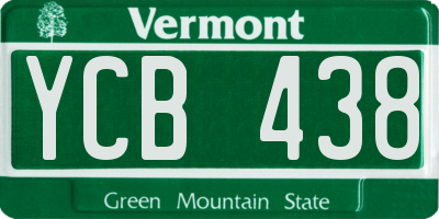 VT license plate YCB438