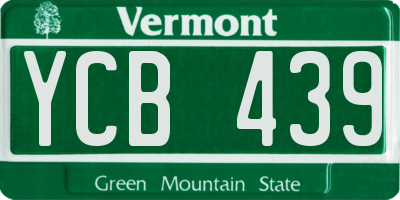 VT license plate YCB439