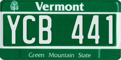 VT license plate YCB441