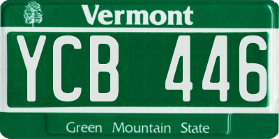 VT license plate YCB446