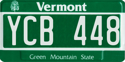 VT license plate YCB448