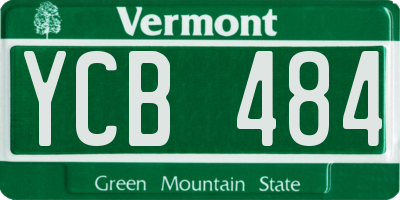 VT license plate YCB484