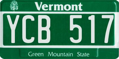 VT license plate YCB517