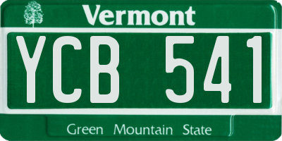 VT license plate YCB541