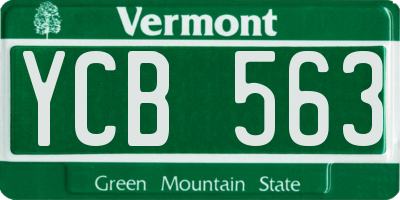 VT license plate YCB563