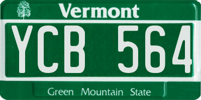 VT license plate YCB564