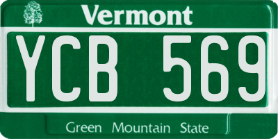 VT license plate YCB569
