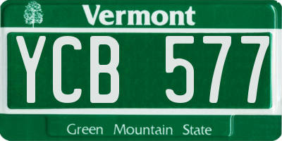 VT license plate YCB577
