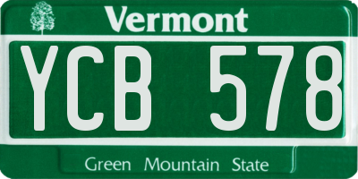 VT license plate YCB578