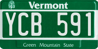VT license plate YCB591