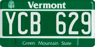 VT license plate YCB629