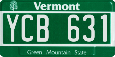 VT license plate YCB631