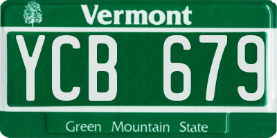 VT license plate YCB679